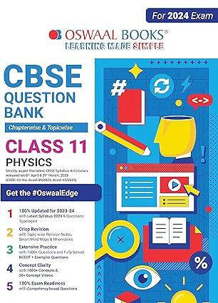 OSWAAL QUESTION BANK CHAPTERWISE & TOPICWISE CLASS 11 PHYSICS