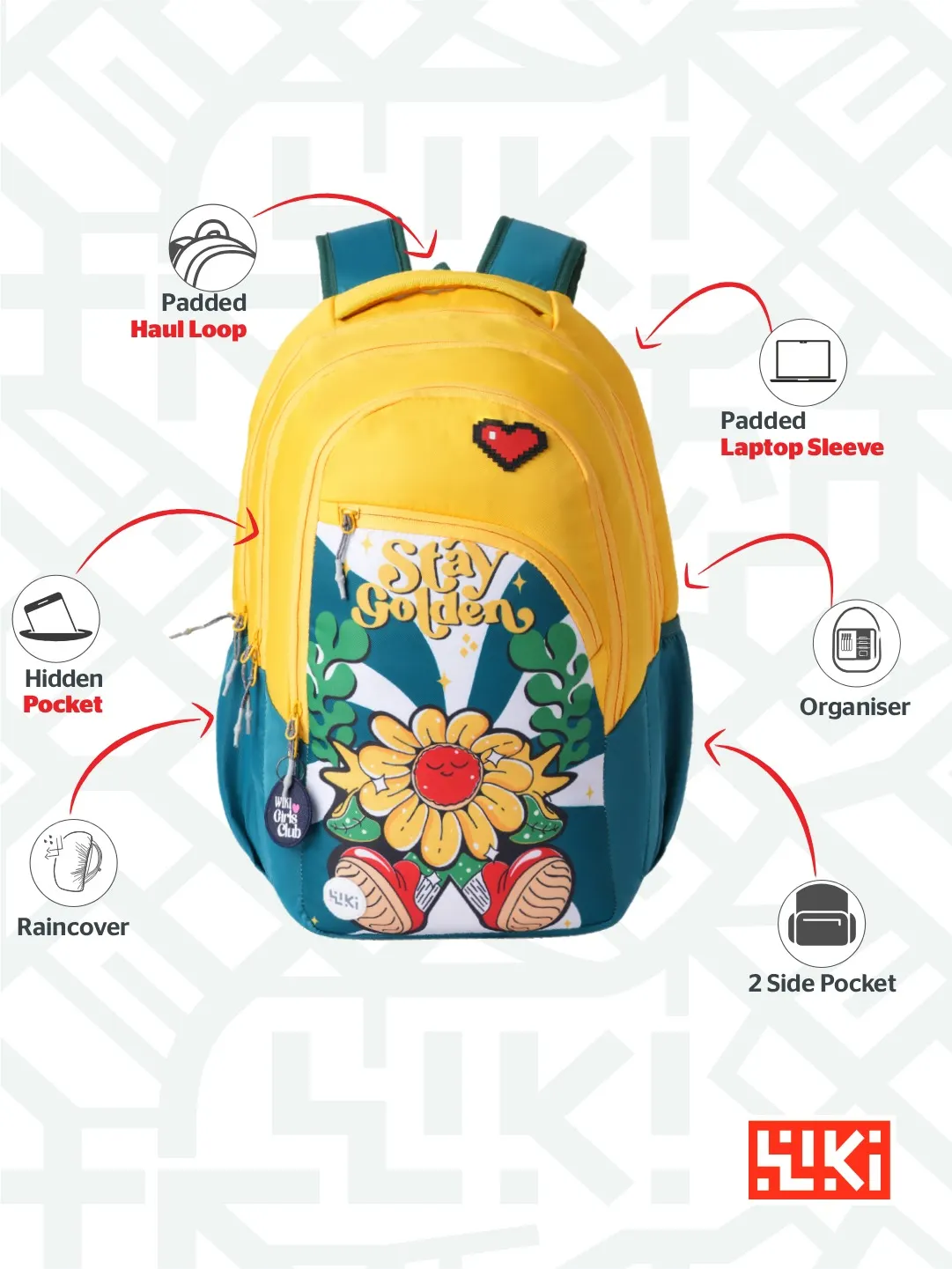 Wiki Charm 38 L Backpack - Yellow