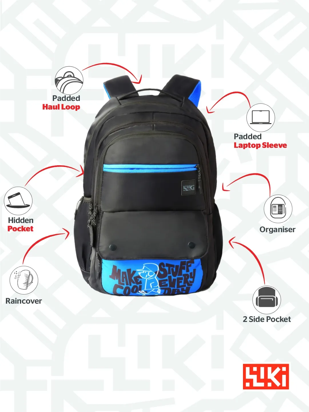 Wiki Hustle 42 L Backpack - Black