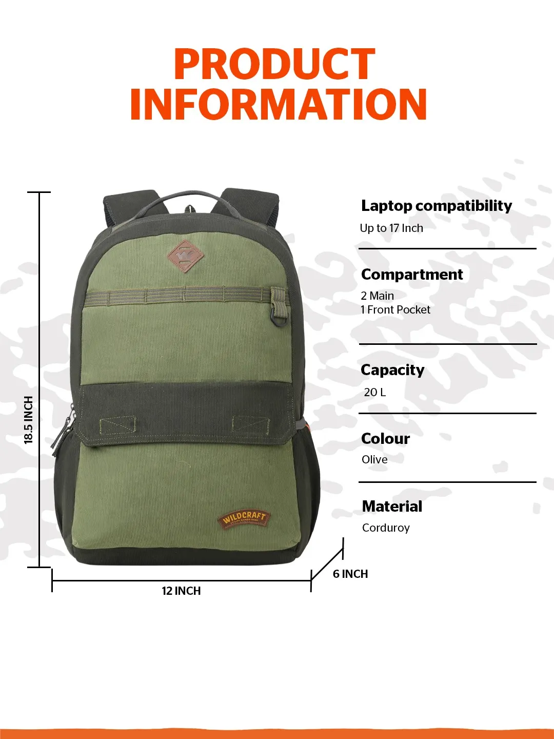 Gypsy 20 Litres Laptop Backpack-Olive