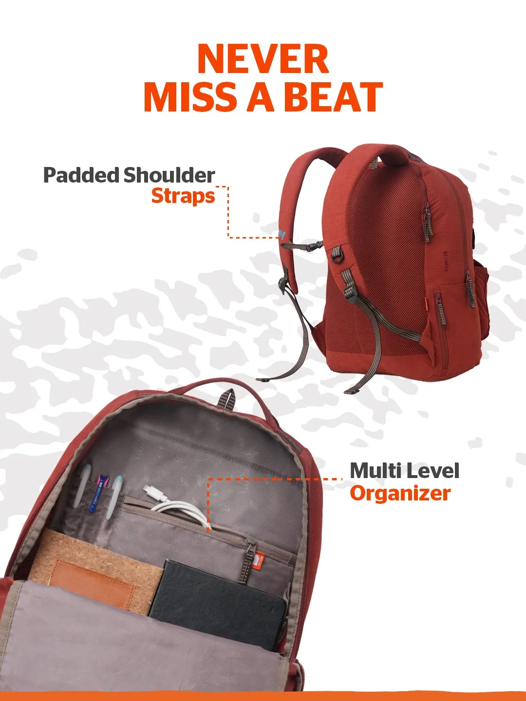 Gypsy 25 Litres Laptop Backpack-Red