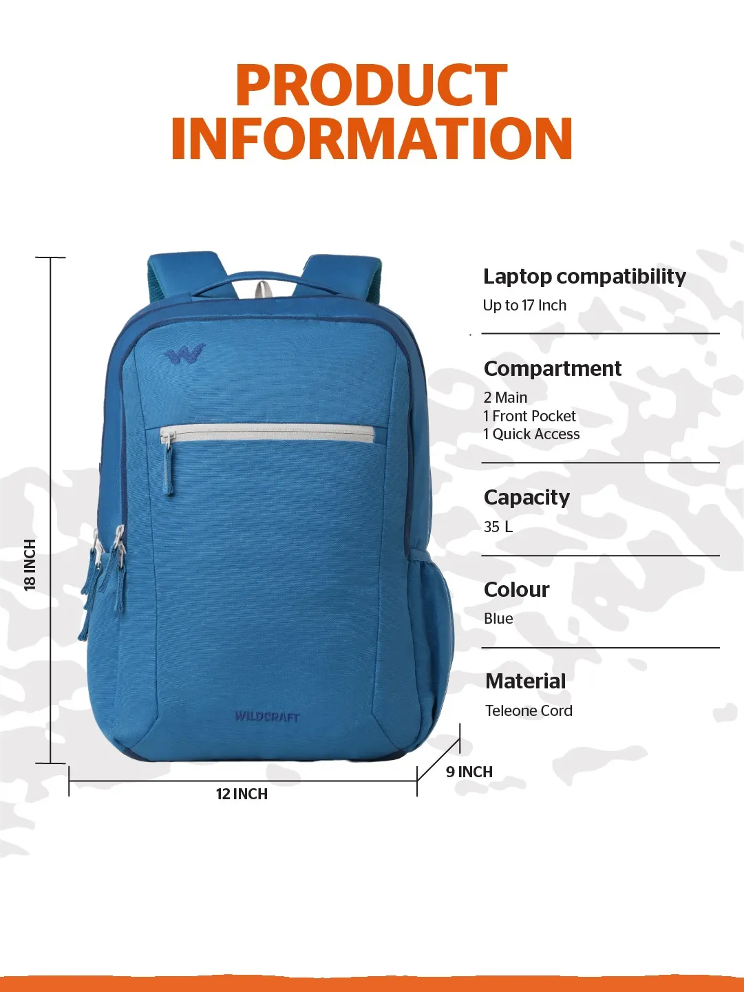 Ranger 35 Litres Laptop Backpack-Blue